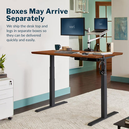 - Standing Desk Adjustable Height (60" X30')- Electric Sit-Stand Computer Desk for Work or Home Office- Dual Motor with Memory Presets- Adjustable Desk from desk- Darkwood