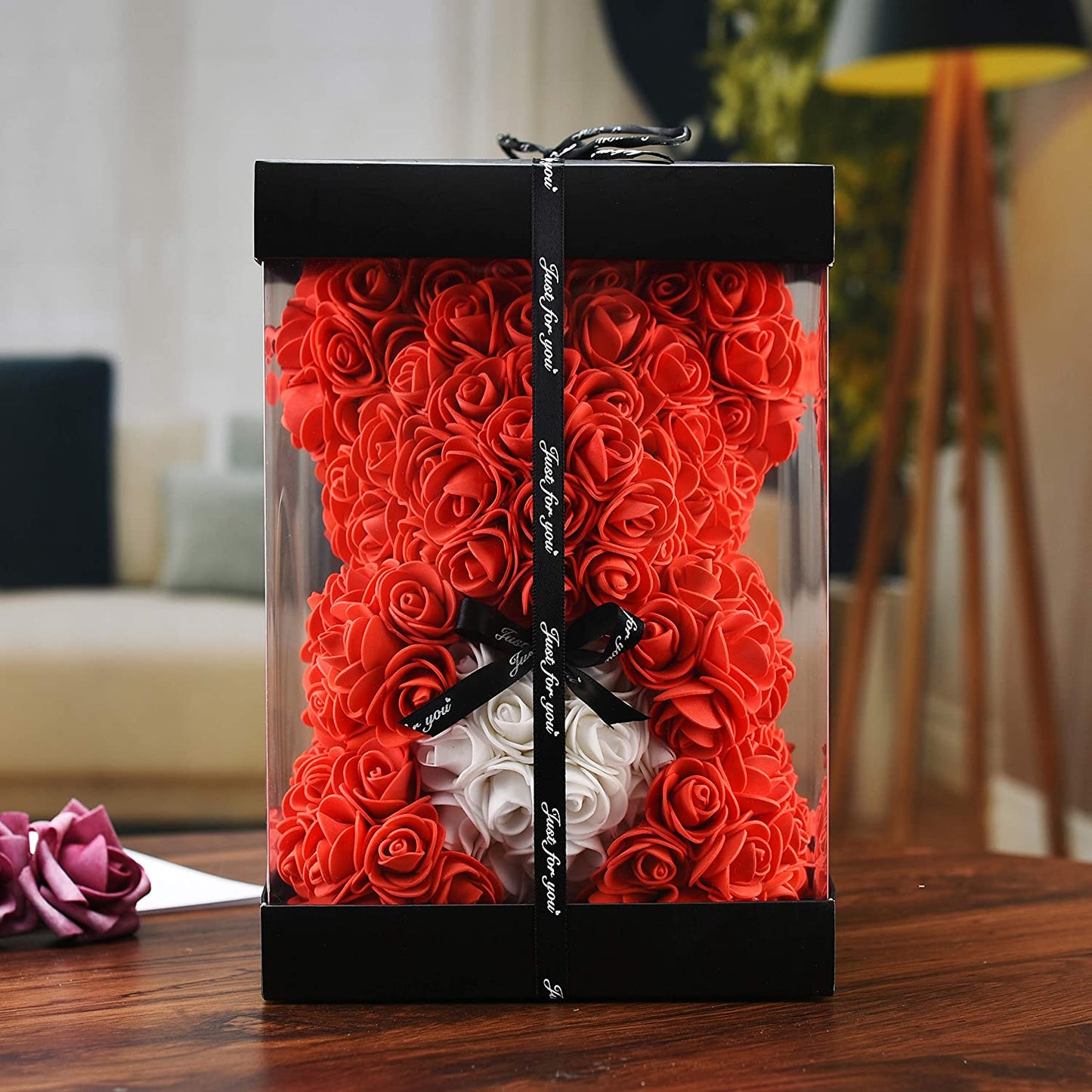 Mother'S Day Rose Teddy Bear Mothers Day Rose Bear Gifts Valentines Day Gifts for Her , Mother Day Women Gifts for Mom Anniversary Girlfriend Rose Flowers Gifts Mothers Teen Girls Birthday Gifts (Red)