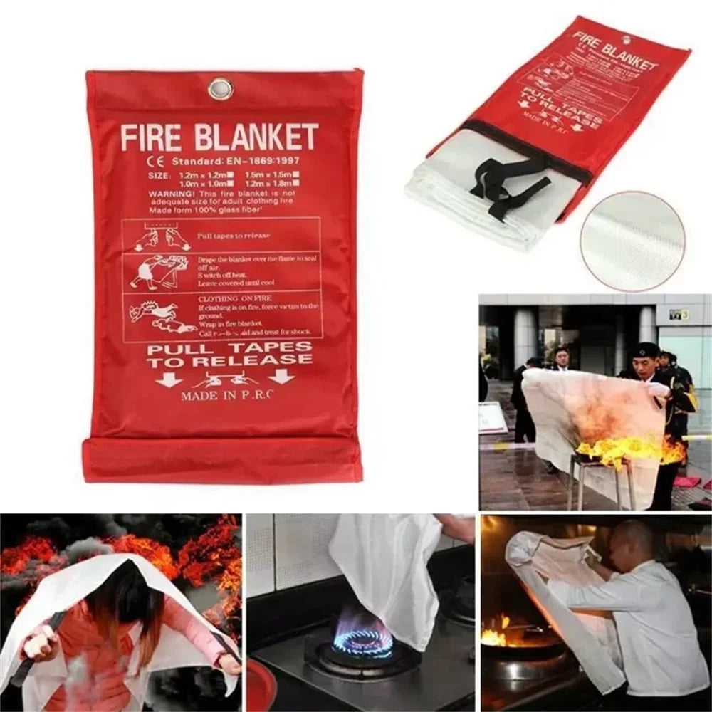4 Pack Fire Blanket Fiberglass Hero Emergency Home Retardant Prepared 40''X40''