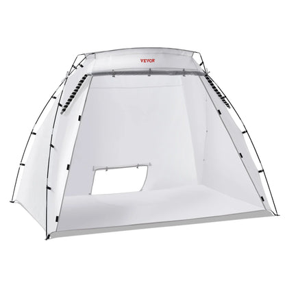 VEVOR Portable Paint Booth, Larger Spray Paint Tent with Built-In Floor & Mesh Screen, Painting Tent Station for Furniture DIY Hobby Tool, 7.5X5.2X5.2Ft Spray Paint Shelter